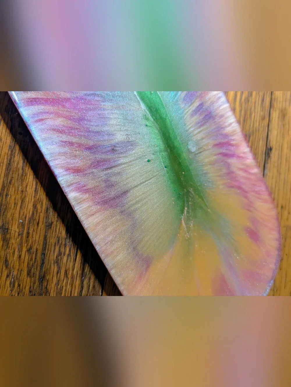 Handmade Iridescent Rainbow Resin Trinket Tray